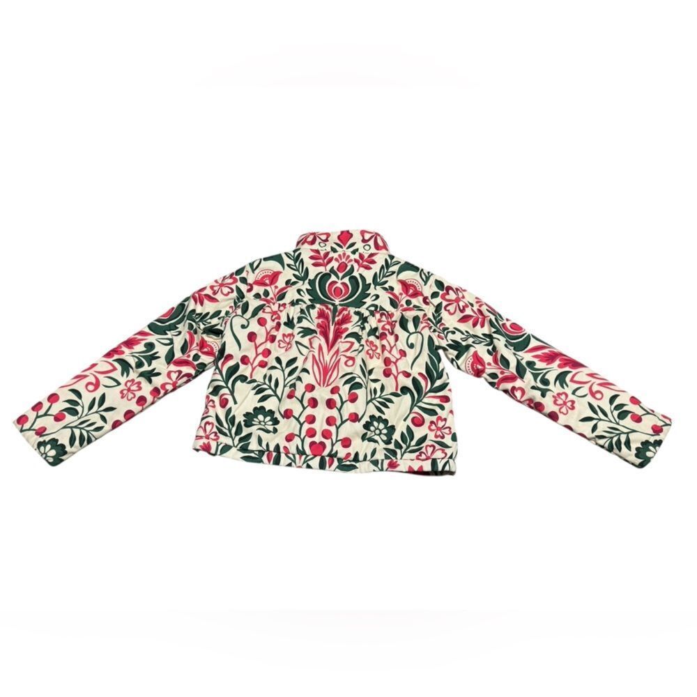 Women’s By ANTHROPOLOGIE Floral Puffer winter coat Jacket size X small - Picture 5 of 9